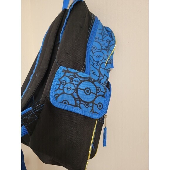Pokemon Backpack Book Bag Nintendo Kids School Pikachu FAB Starpoint Black Blue - Picture 10 of 12